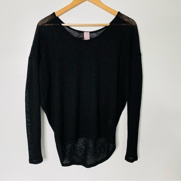 💫 Fishnet Grunge Slouchy Burnout Knit Sweater Top - Picture 2 of 5